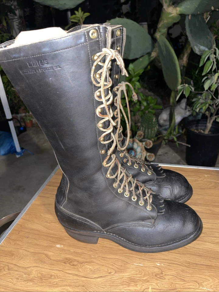 Винтажные мужские ботинки WHITE'S размер 9 EE подъем 15 футов с мягким носком - Изображение 4 из 4