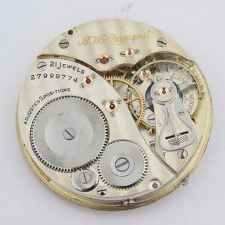 Elgin 16 Size 21 Jewel B. W. Raymond Railroad Pocket Watch Movement