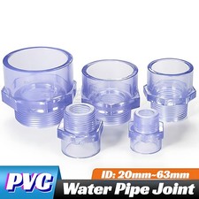 Solvent UPVC metric socket to BSPT tapered MALE thread 25/25/32/40/50/63mm Grey