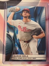 2025 Topps Chrome Black - Aaron Nola #76 Blue Refractor /150