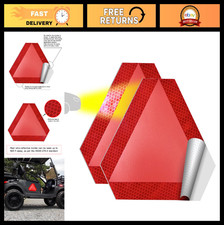 Reflective Slow Moving Vehicle Sign 2 Pack - 7" x 8" Triangle Stickers for Safet