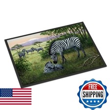 Carolines Treasures Bdba0385jmat Zebras In The Field With Baby Doormat 24x36 Carolines Treasures Bdba0385jmat Zebras In The Field With Baby Doormat 24x36