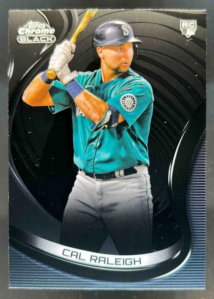 Topps 2022 cromo negro Cal Raleigh RC novato #32 Mariners