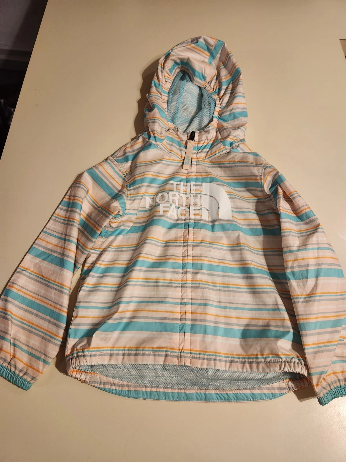 Kid's North Face Multicolor Striped Hooded Jacket