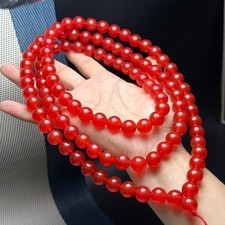Real Natural ice red Myanmar Jade jadeite 108...