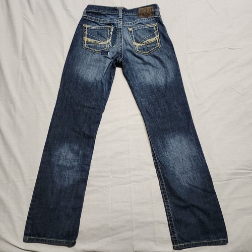Ariat Men's Jeans 30x35 Blue Distressed Relaxed Fit Straight Leg Western Denim - Picture 4 of 13