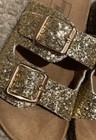 Extremely Me Girls Gold Glitter Double Buckle Strap Slip On Cork Shoes Size 13 — photo 2