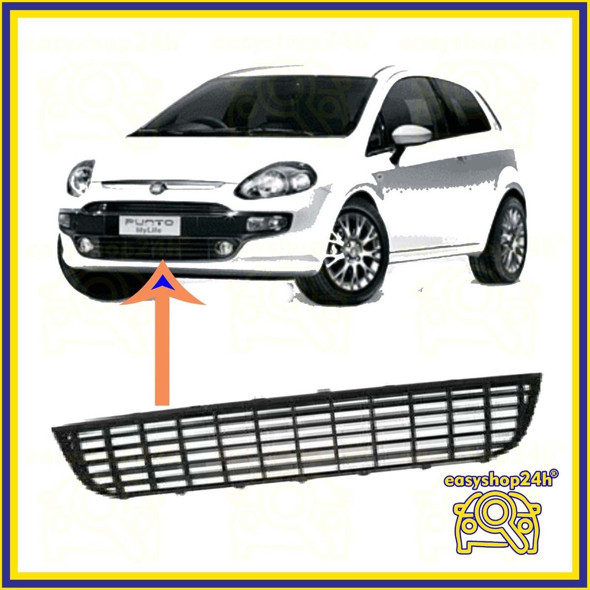 MASCHERINA GRIGLIA PARAURTI Anteriore Fiat Punto Evo Abarth Cod