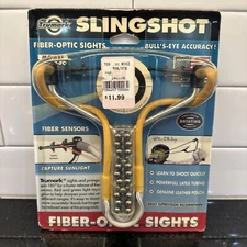 Vintage Trumark Slingshot S9FO Fiber-Optics Sights 185 YD Range ~ Wrist Rocket