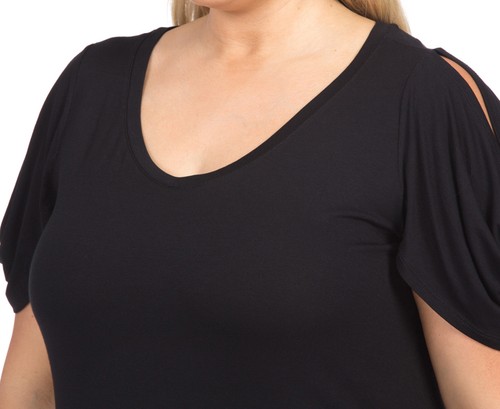NEW AUTOGRAPH LADIES PLUS SIZE BLACK TOP SHIRT SIZE 14,18 - Picture 2 of 5