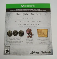 The Elder Scrolls Download Code DLC Add-on Explorer's Pack XB1 X Xbox One