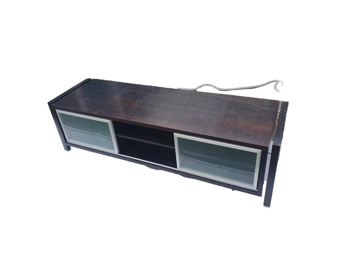 Dark brown tv stand with storage deals