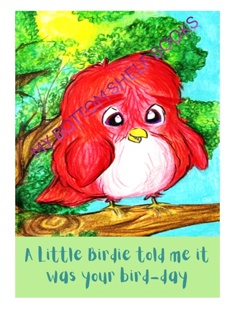 DIGITAL  A little Birdie Told Me... Birthday Greeting Cards MBSB-PRINTING REQ'D - Image 3 of 3