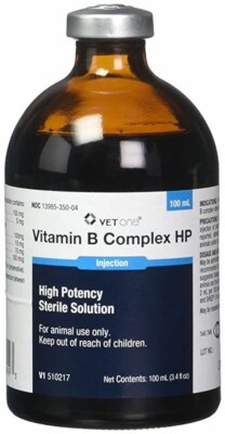 Vitamin B Complex High Potency Cattle Swine Sheep 100 Ml