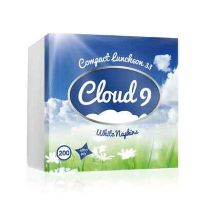 Wolke 9 Papierservietten weiß Servietten Seidenpapier 33 cm x 33 cm ultra lagig