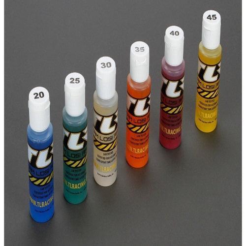 New Team Losi Racing Silicone Shock Oil 6-Pack 20,25,30,35,4