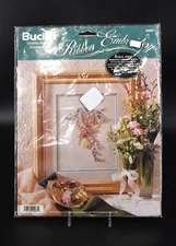 SEALED Bucilla Stamped Ribbon Embroidery Kit FLORAL SPRAY #40967 8" x 10"