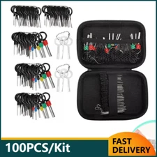 100X Pin Ejector Wire Kit Extractor Connector Puller Car Terminal Removal Tool