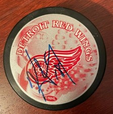 Detroit Red Wings Kirk Maltby Autographed Signed NHL Puck COA 
