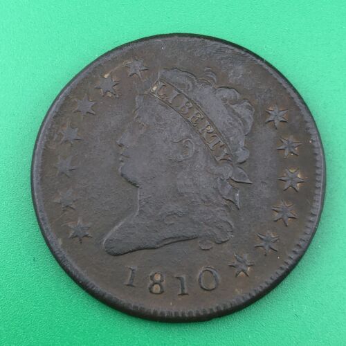 1810 Classic Head Large Cent - Free Shipping - Foto 1 di 8