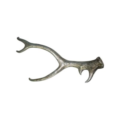 Hirschgeweih ca. 27 x 10 x 67 cm  Silber Geweih Wildgeweih Wand Deko Gehörn 