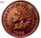 1896 Indian Head Penny Cent ~ Borderline Uncirculated AU++ Red