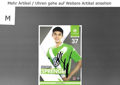 Moritz Sprenger - Autogrammkarte signiert - Fußball - Zustand Sehr Gut