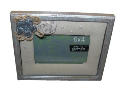Green Tree Gallery Picture Photo Frame 6 x 4  Applied Metal Floral Rustic 2008