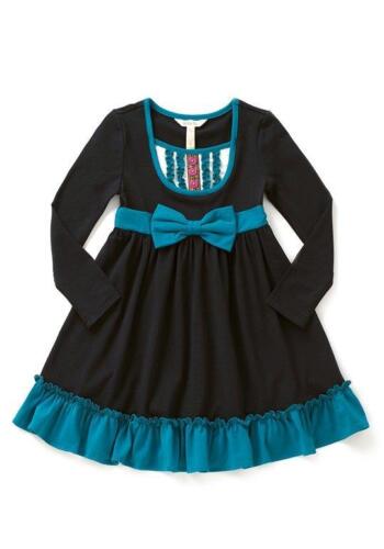Matilda Jane SENSE OF WONDER Dress 2 Bow Tuxedo Girl's Once Upon A Time NWT - Picture 1 of 2