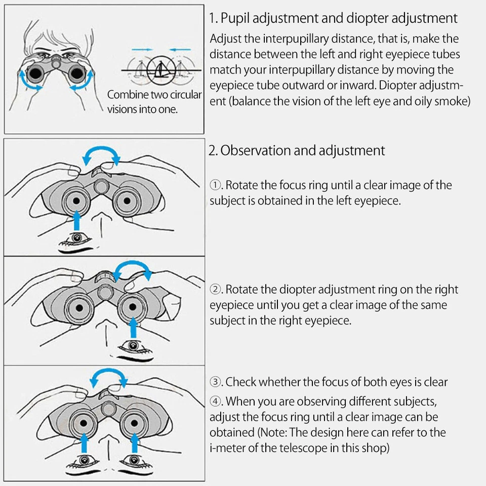40x22 Zoom Binoculars Compact Long Range 2000m Folding HD Mini Telescope BAK4 - Image 4 of 4