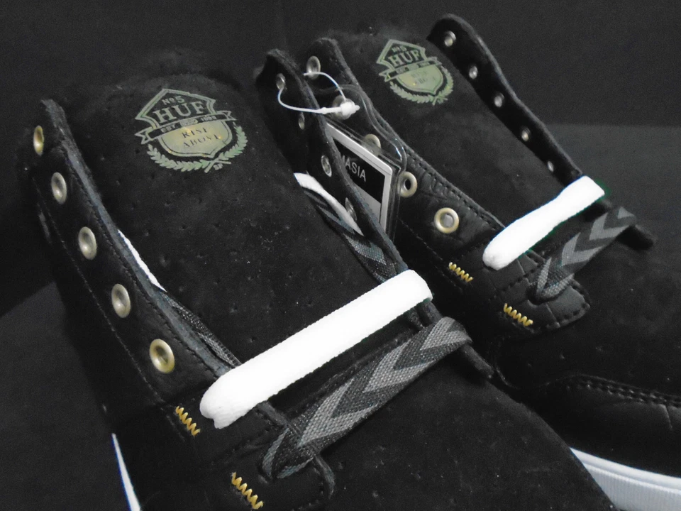 DVS HUF 5 SM 2007 muestra original intent Team negro blanco gamuza cuero de cocodrilo 9,5 Foto 3 de 4