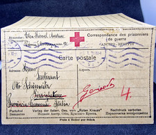 Austria-Hungary 1900's Red Cross - Jail Letter - USED Purple Stamp Postcard