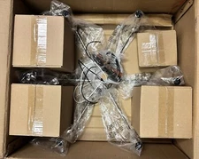 Park Harbor Beatty PHHL6086PN 6-Light Chandelier w/Shades Polished Nickel NEW