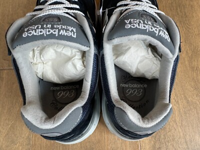 New Balance 993 Made In USA Suede Shoes Navy White WR993NV