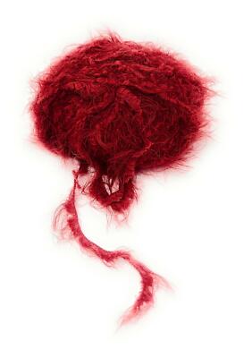 Fuzzy Wool Blend Thread - Red Cranberry - Wool Combed / Aran