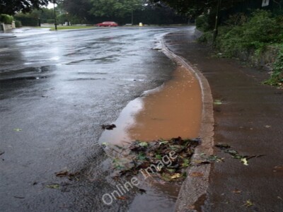 Foto 6x4 Pfütze auf der Teignmouth Road, Torquay fast kontinuierlicher Regen durch c2009