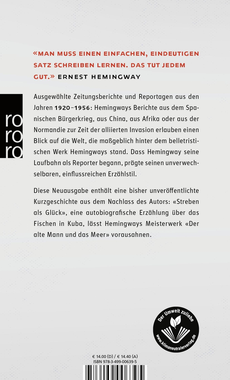 Thumbnail - 49 Depeschen, Ernest Hemingway
