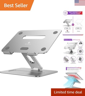 Sturdy Adjustable Laptop Holder for Home & Office - Compatible with All Models
