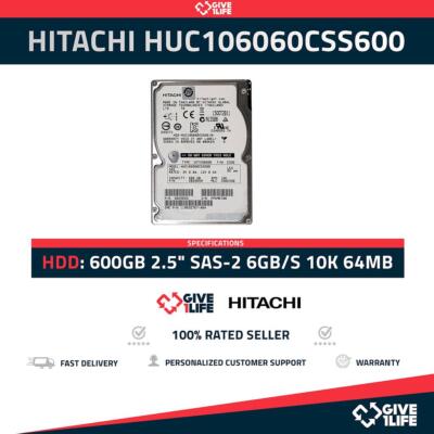 HITACHI HUC106060CSS600 600GB HDD 2.5'' SAS-2 6GB/S 10K 64MB
