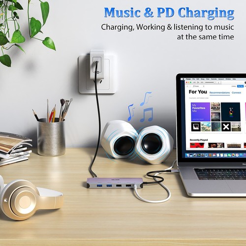 Multifonctions Hub Usb-C SD Carte Lecteur VGA HDMI Lan Audio 11 IN 1 IZEC-TH11 - Picture 3 of 5