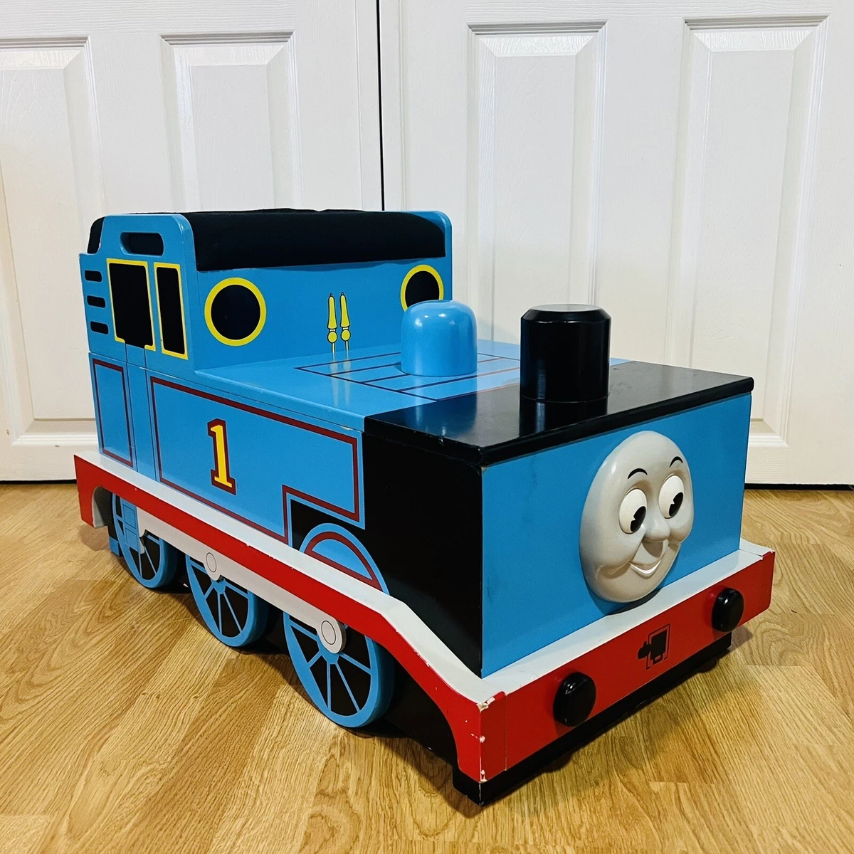 Thomas Friends Wooden Railway LARGE WOOD TOY BOX STORAGE BIN BENCH SEAT 1999