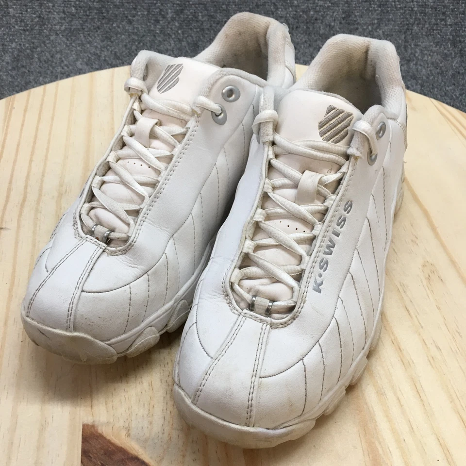 K Swiss Shoes Womens 9 ST329 CMF Training Sneakers White Leather Low 03426-129 - Image 4 of 4