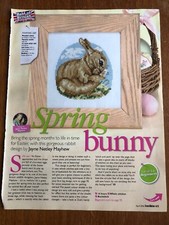 Gráfico de punto de cruz Spring Bunny/Conejo **de una revista**