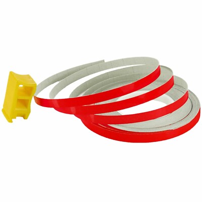 Red Wheel Rim Edge Sticker Neon Red Stripes Pin Stripe Car Motorcycle 6mm x 8.5m