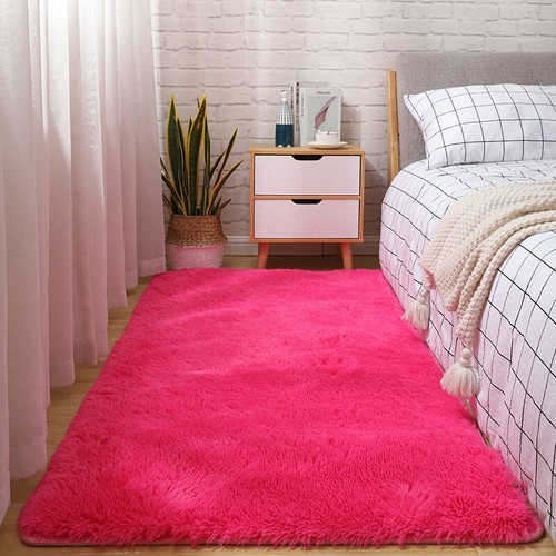 Plain Rugs Fluffy Carpet Shaggy Soft Large Pads Living Room Bedroom Pad Rug AU - Picture 22 of 27