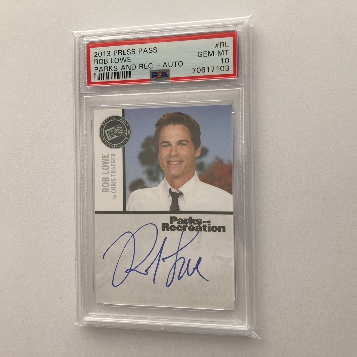 ebay5万円! L.ロベルト ルーキーカード SAPPHIRE EDITION Rob Lowe 2013 Press Pass Parks and Recreation Autograph Auto