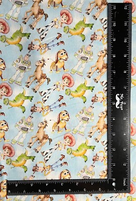 Disney Toy Story Print | 100% Cotton Fabric | Woody Buzz Lightyear 