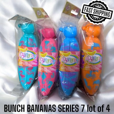 NIP Lot of 4 Bananas Mystery Bunch Series 7 With Hidden Surprises FAST SHIPPING