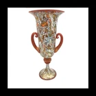19" Gambaro & Poggi Signed Murano Millefiori Art Glass Vase W Handles Vintage