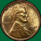 1937-D Lincoln Wheat Cent Brilliant Uncirculated BU Coin #37664